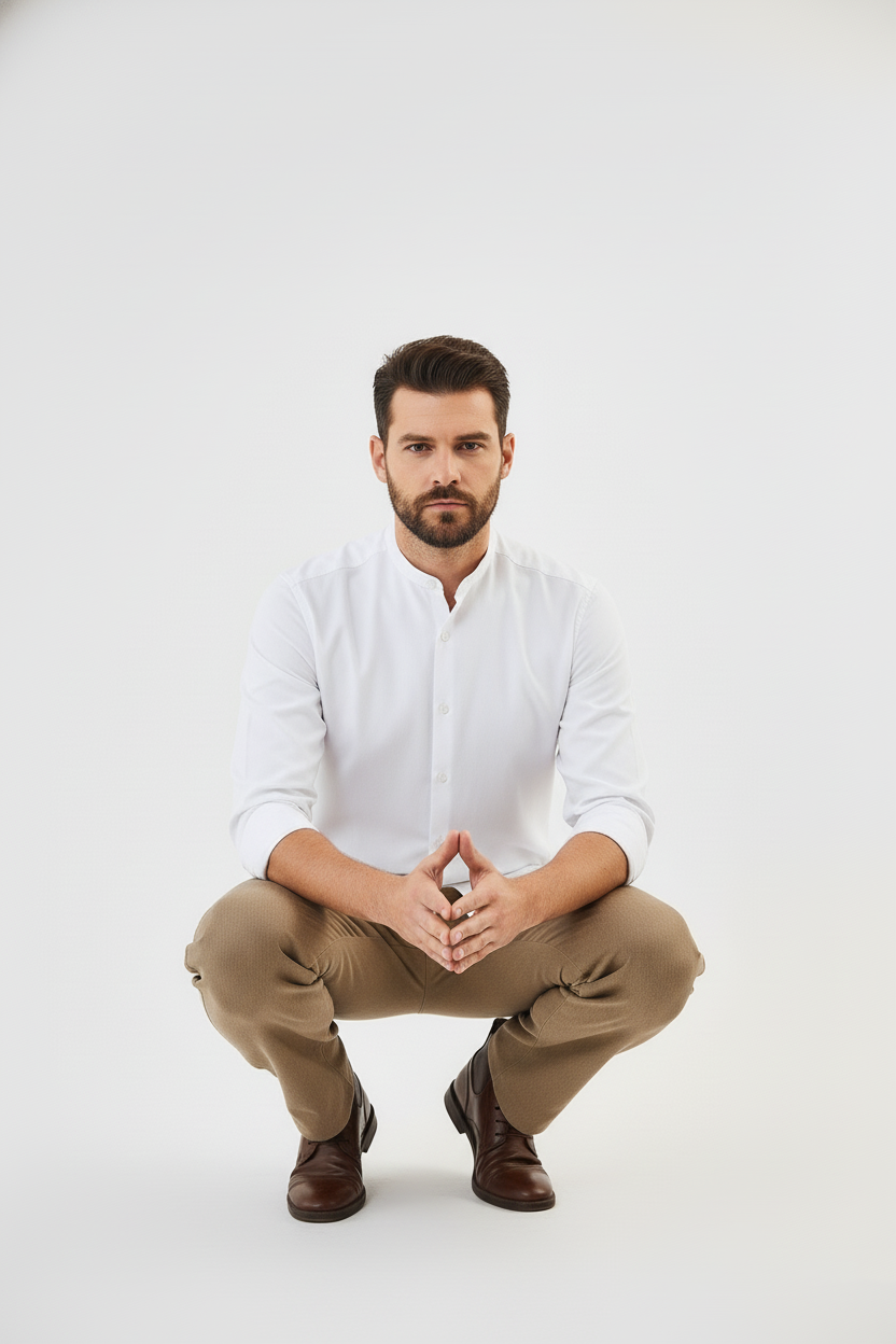 White Short collar Pure Cotton Shirt